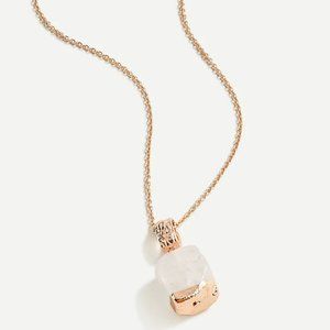 J. Crew Rose Gold Dipped stone pendant necklace
